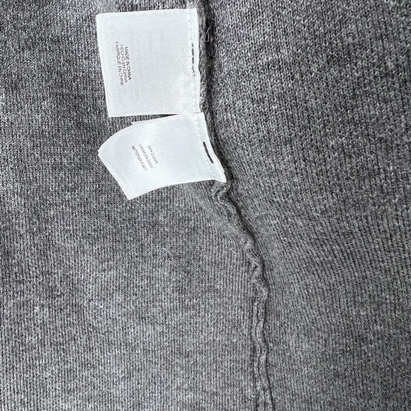 KASPER Faux-Fur-Cuff Open-Front Cardigan Size Medium in Gray and Black NWT - Picture 4 of 9